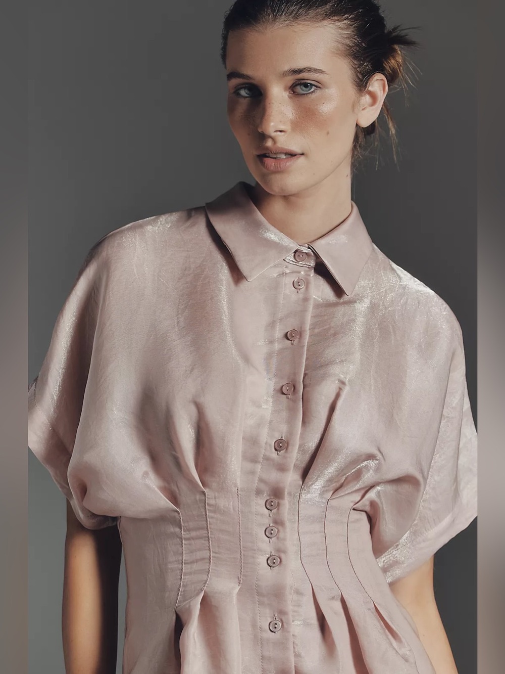 Anthropologie Tobie Organza Mini Shirtdress by Exquise - Picture 2 of 11